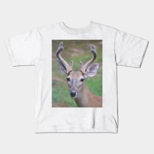 Antler Boy - white tailed deer Kids T-Shirt